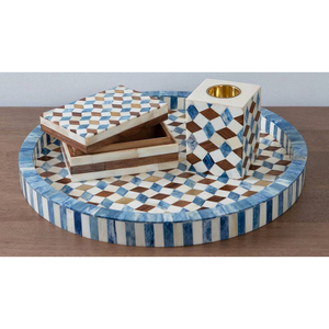 Cadeau de l'Aïd Incrustation de Nacre Brûleur de Bakhoor Belle Boîte à Plateau Incrustation d'Os Brûleur d'Encens Bakhoor Mabkhara Luxe 2024 Medkhan - Product Image 1