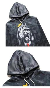 Sweat à capuche unisexe en polyester sublimé avec logo personnalisé, violet gris, décontracté pour homme, avec poche et impression de logo - Product Image 4