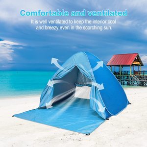 UPF <span class=keywords><strong>50</strong></span> + Parapluie de sport portable automatique instantané <span class=keywords><strong>Tente</strong></span> de plage à une chambre avec abri solaire pour bébé - Product Image 5