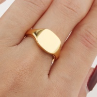 Chevalière gravé en argent 925 pour femmes, bague en argent Sterling 925, plaqué or, Rhodium, platine, bijoux en argent pour dames