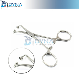 Pince à tissus Backhaus à boule et embout, 11 cm, pour chirurgie vétérinaire - Product Image 2