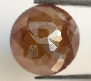 1.50 À 2.00 MM Lâche Rond Rose Coupe I1-I3 Clarté Fantaisie Diamant Brun - Product Image 4