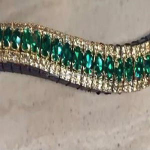 Chaîne en métal émeraude AB en cristal clair, 5 lignes, en cuir véritable de cheval, boucles personnalisées - Product Image 3