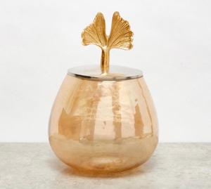 Proveedores al por mayor de diseño clásico Lustre vidrio Metal diseñador tapa mármol elegante bote para organizador de cocina a bajo precio - Product Image 6