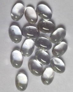 บุษราคัมสีขาวธรรมชาติรูปไข่3X5มม. ถึง5X7มม. Cabochon-หลวมบุษราคัมคุณภาพสูง - Product Image 2
