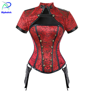 ชุดชั้นในคอร์เซ็ตสุดเซ็กซี่,ชุดชั้นในคอร์เซ็ตแบบกอธิคชุดชั้นในทำจากหนังรัดทรงและ Bustiers เข้ารูปขายดี - Product Image 4