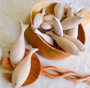 Producto más vendido de Vietnam hecho en Vietnam diseño colorido pez de madera sin pintar decoración del hogar // - Product Image 3