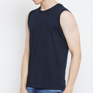 Camiseta sin Mangas para Hombre, Cuello Redondo, Color Azul Marino, Informal, Verano, 100% Algodón, Alta Calidad, Logotipo Personalizado, Corte Ajustado, 2026 - Product Image 6