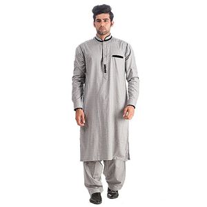 Shalwar Kameez pour homme en coton, soie et viscose de haute qualité, élégant, longueur genou, dans les derniers designs 2021, vente en gros - Product Image 3