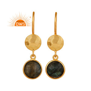 Boucles d'oreilles en argent sterling 925 avec pierres précieuses en labradorite naturelle pour femmes fabricant de bijoux - Product Image 1