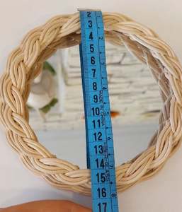 Miroir en rotin fait à la main, finition naturelle, design élégant, parfait pour la décoration murale intérieure et extérieure - Product Image 6