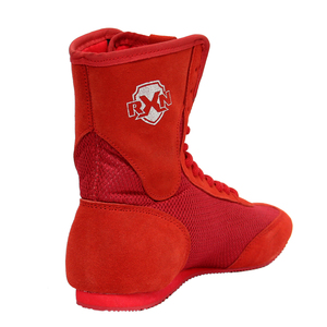 Professional High-Ankle Breathable Leather Mesh Lining Boxing <b>Shoes</b> Non-Slip Rubber Insole Customizable OEM Summer Sports - Product Image 5