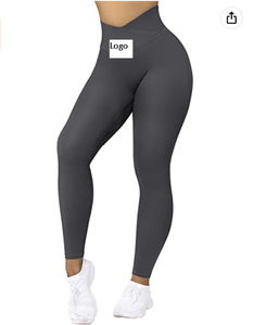 Women V Cross Waist Butt Lifting Leggings With Pockets <b>High</b> <b>Waisted</b> Yoga <b>Pants</b> <b>Hot</b> Selling Yoga <b>Pants</b> Whole Sale Stock - Product Image 3