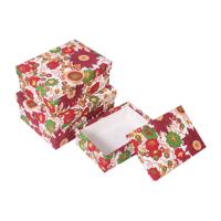 Confezione regalo personalizzata in 3 pezzi di carta Kraft fatta a mano 5 "x 5" x 3 "rigida stampata per matrimoni compleanni artigianato imballaggio vendita!