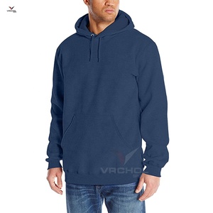 Sweat à capuche uni éponge de haute qualité personnalisable OEM grande taille pour hommes Anti-rétrécissement Anti-rides brodé Polyester polaire solide - Product Image 1