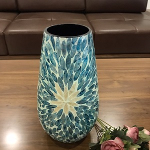 High quality best selling handmade blue mosaic <b>vase</b> <b>for</b> home decor from Vietnam - Product Image 4