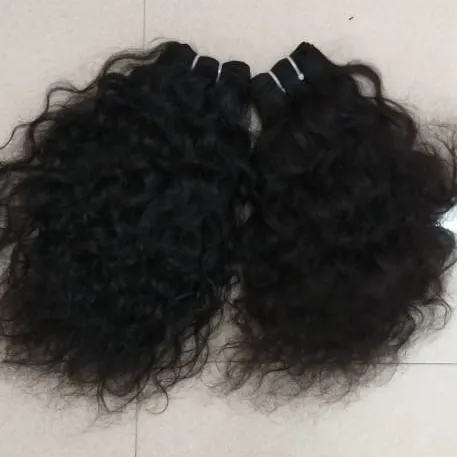 remy hair weft Wholesale price 100% Unprocessed Raw Indian Hair Curly Human Hair extensions single donor cuticle alignedHair