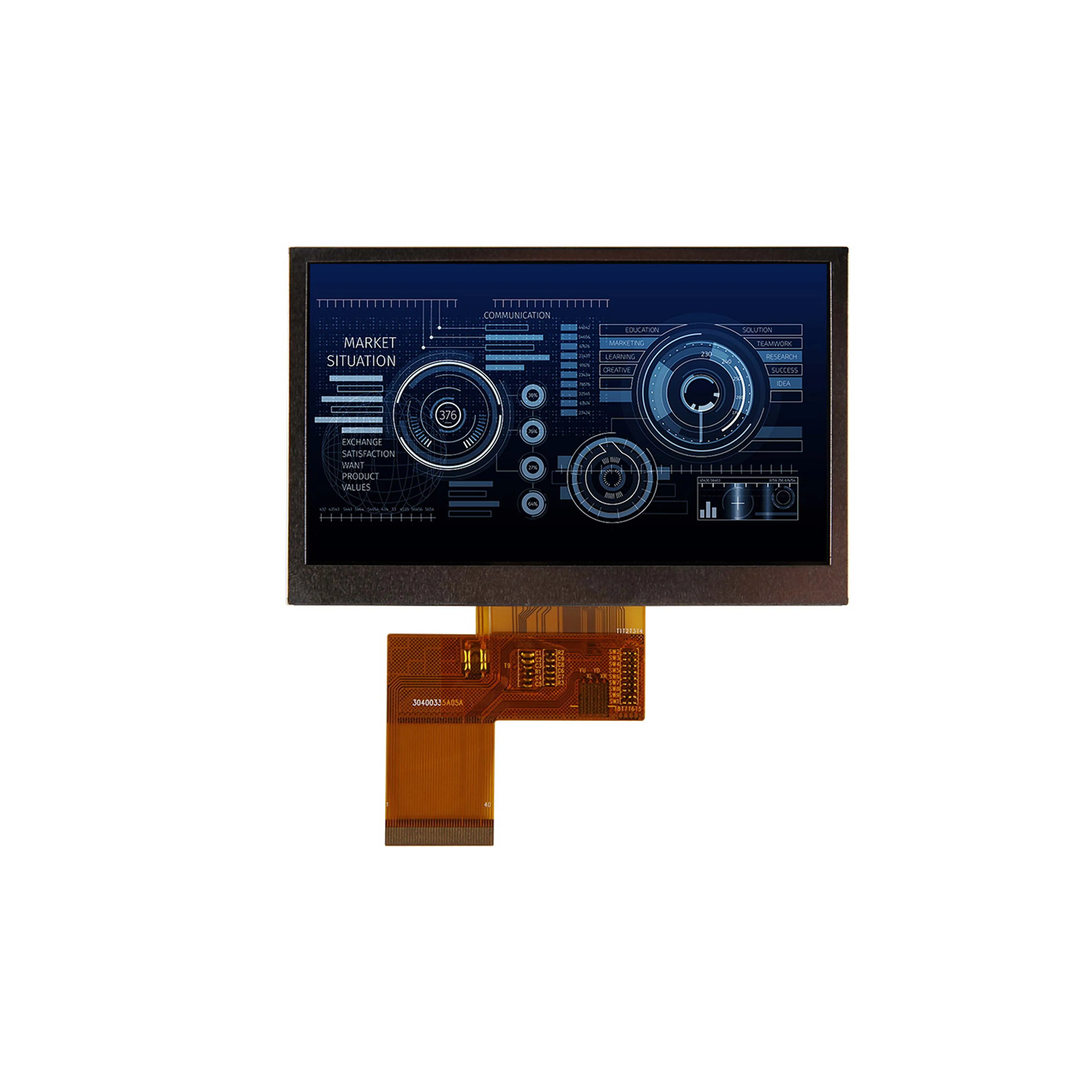 Operative temperature -30-+85 4.3Inch 480X272 40pin 24bitRGB TFT LCD displaylandscape mode