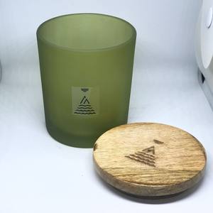 Pots de bougie imprimés, récipient de luxe en verre, verres imprimés, bleu ciel, lignes dorées, meilleur vente, pièces - Product Image 6