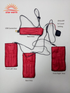 Éléments chauffants flexibles à batterie électrique, coussinets chauffants à batterie pour vêtements, veste, gilet, sweat à capuche, chemise - Product Image 2