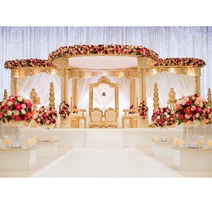 Magnifique mandap indien pour mariage traditionnel, meilleur décor de Vedi/Mandap pour les mariages gujaratis, magnifique décor de mandap de mariage gujarati - Product Image 1