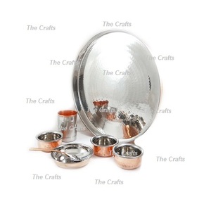 ชุดทาลีที่เสิร์ฟอาหารแบบทุบทำจากสเตนเลสสตีลชุดทาลีสีทองแดงปรับขนาดและรูปทรงได้ตามต้องการ - Product Image 4