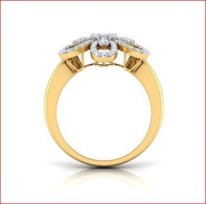 1.00 TCW Real Diamond Floral Engagement Ring | 14K Yellow Gold Sparkling Designer Party Wear Fine Jewelry for Women Luxury - Product Image 2