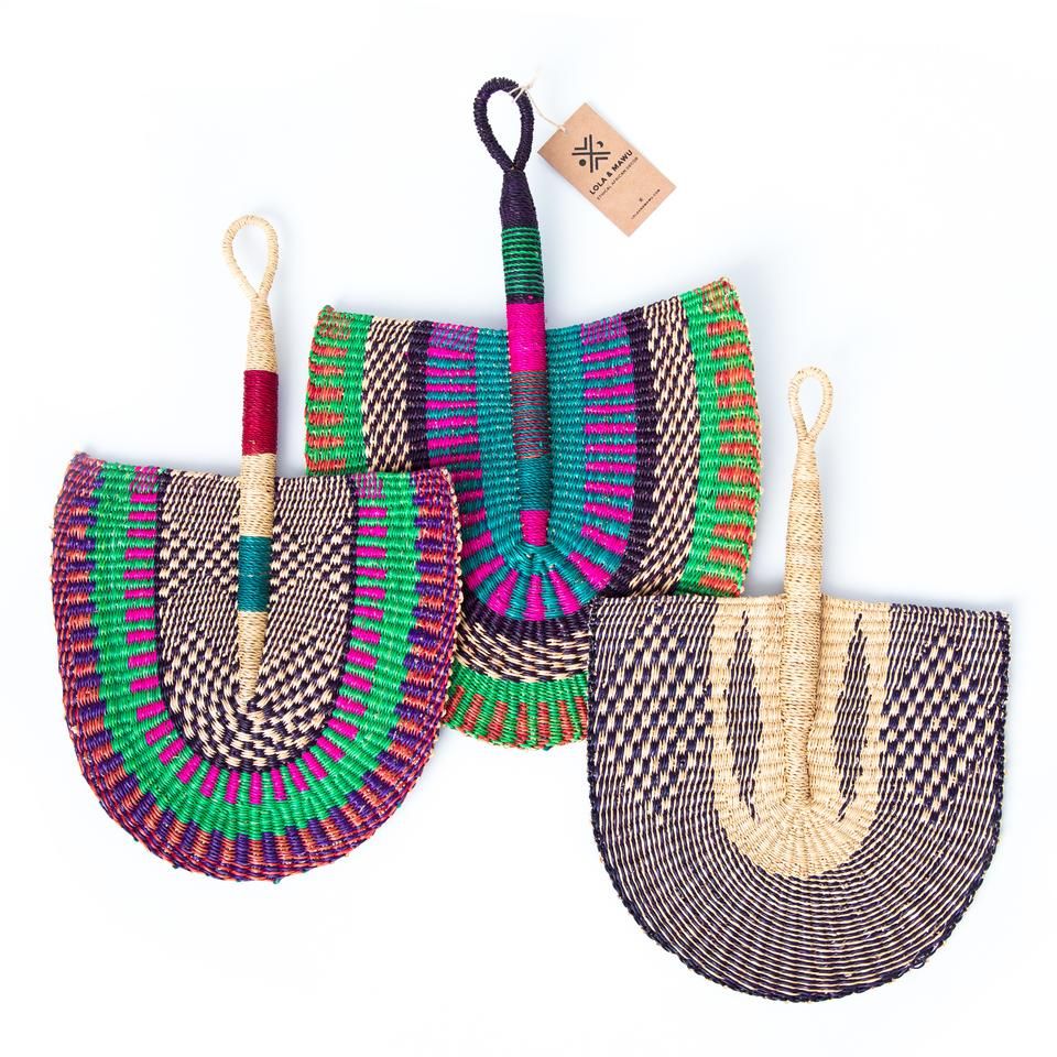 Плетеные ручные вентиляторы bolga ручной работы Seagrass