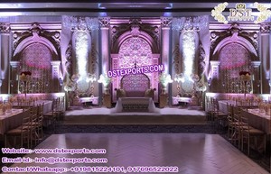 Décor de scène de mariage tamoul Maharaja, scène traditionnelle de mariage hindou en fibre, ensemble de scène de mariage Grand Chennai - Product Image 4