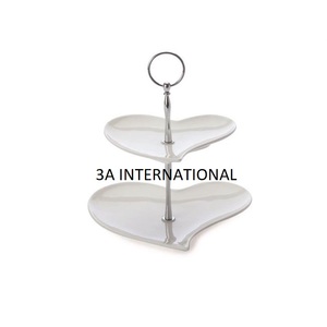 แท่นวางเค้กผลไม้3ชั้นเคลือบนิกเกิลตกแต่งโต๊ะอาหารค่ำแท่นวางเค้กผลไม้สำหรับฉลองวันเกิด - Product Image 6