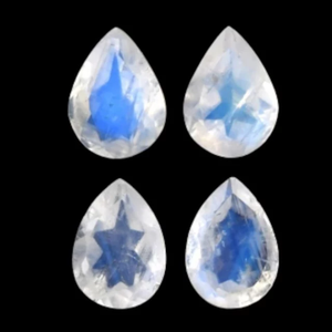 พลอยสีรุ้งธรรมชาติอัญมณีเหลี่ยมเพชรพลอยหลวมสีขาวและสีฟ้าสำหรับทำเครื่องประดับ - Product Image 2