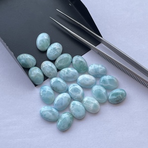 6mm 8mm Naturel Bleu Larimar Pierre Lisse Ovale Cabochon Gemme Fournisseur En Vrac En Ligne En Gros Usine Prix Semi Précieux DIY - Product Image 2