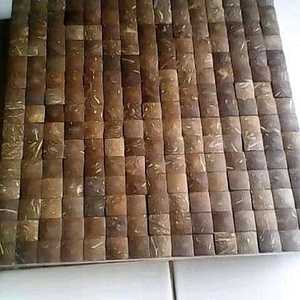 Rivestimento di pavimentazione delle mattonelle di mosaico del pannello di parete delle coperture dello scudo decorativo nero marrone naturale originale - Product Image 2