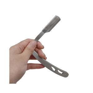 Rasoir droit en acier inoxydable réutilisable de haute qualité pour hommes Logo personnalisé outil de rasage de barbier pour le visage et le corps - Product Image 2