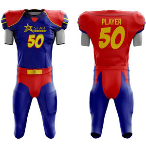 Maillot d'entraînement de football américain pour adultes, manches courtes, personnalisable, taille plus, design en maille respirante pour les joueurs de tous les niveaux - Product Image 2