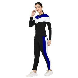 Vente en gros d'ensembles de survêtements pour femmes avec logo personnalisé veste à glissière pour femmes joggers ensemble de 2 pièces survêtement coupe ajustée en velours - Product Image 2