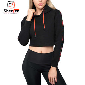 Sudaderas con capucha de moda para mujer, Top corto personalizado para gimnasio, ropa deportiva, sudaderas con capucha de alta calidad, Conjunto de jersey Sexy para mujer 2019 - Product Image 6