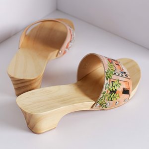 Vente en gros d'usine 2021 / Belles sabots en bois pour femmes // Mme Rachel : +84896436456 99 Gold Data - Product Image 3