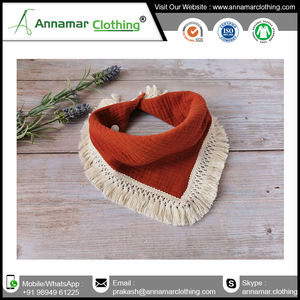 Bavoirs en coton pour bébé, taille et couleur personnalisées, vente en gros, nouveau Design - Product Image 3