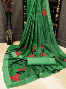 ชุดผ้าส่าหรีผ้าไหมพิมพ์ลายที่สวยงามและกำลังมาแรงสำหรับผู้หญิงอินเดียชุดสตรีแบบสวมราคาถูกอัลโฟนูเมโร - Product Image 5