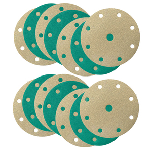 Sanding Discs - 40 Grit - 8 Hole Pattern Dustless <strong>Hook</strong> &amp; <strong>Loop</strong> Backing Sandpaper - Product Image 3