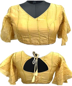 Diseñador Georgette Secuencia de bordado Dori trabajo listo para usar blusa cosida ropa de fiesta precio al por mayor ropa textil ApparelGarment - Product Image 1