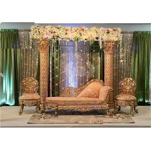 การตกแต่งเวทีงานแต่งงานในเอเชียใต้การต้อนรับงานแต่งงานแบบเอเชียการตกแต่งเวทีงานแต่งงานแบบอินเดียโรแมนติกการตกแต่งเวที - Product Image 1