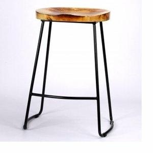 Black Iron <b>Wire</b> Stool with Wooden Top Traditional Design Living Room Decorative Coffee Stool Eco-friendly - Product Image 6