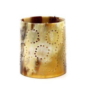 Steel Tea <b>Light</b> and Polished Natural Horn Color Candle Stand Decorative <b>Window</b> Horn Candle Holder for Christmas Occasions - Product Image 2
