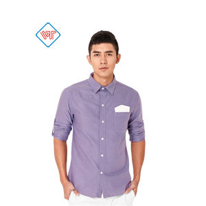 ODM/OEM-Camisa de algodón de manga larga para hombre, camisa a la moda, regular, con cuello vuelto, botón, hecho en Vietnam - Product Image 1