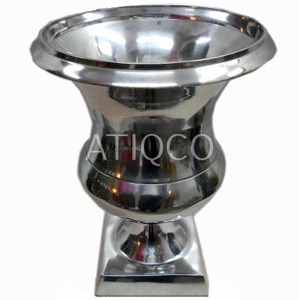 Florero de suelo de Metal de aluminio con flores florales de estilo costero, nuevo punzón, acento Interior decorativo, hermosa decoración del hogar - Product Image 3
