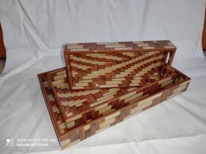 Plateau en bois de service personnalisé écologique pour hôtels et maisons de haute qualité - Product Image 5