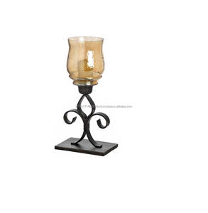 Soporte de vela de diseño combinado de vidrio, decoración de Metal sólido, otro soporte de vela brillante, linterna para interior y exterior - Product Image 1