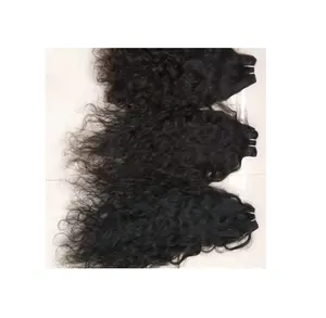 Extensões de cabelo natural encaracolado, extensões de cabelo humano sem processado profundo virgem